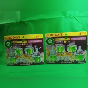 Air Wick Plug In Refills White Flowers & Melon 8 Bulbs NEW Bundle